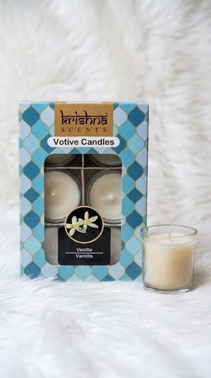 Votive Candles Vanilla Krishna Scents